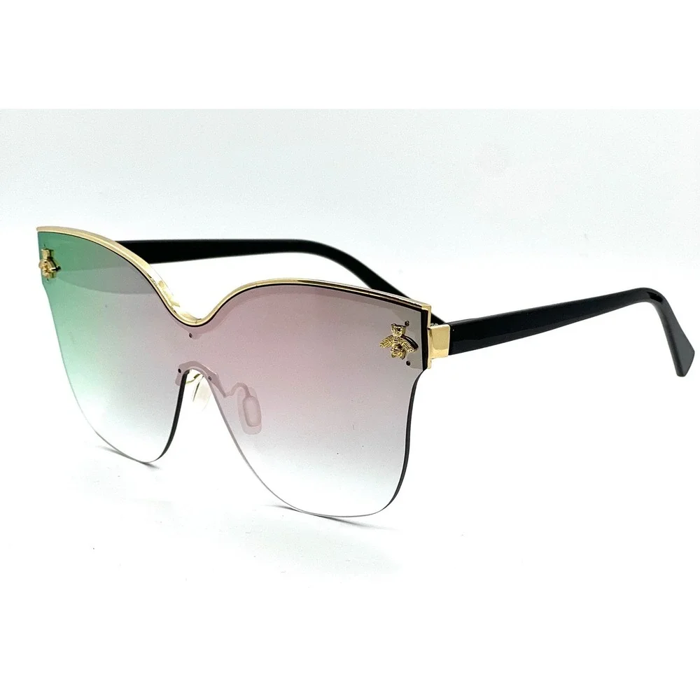 Women Sunglasses Mirror Lens Reflective Oversized Shades Fashion Outdoor Lentes - Picture 7 of 9